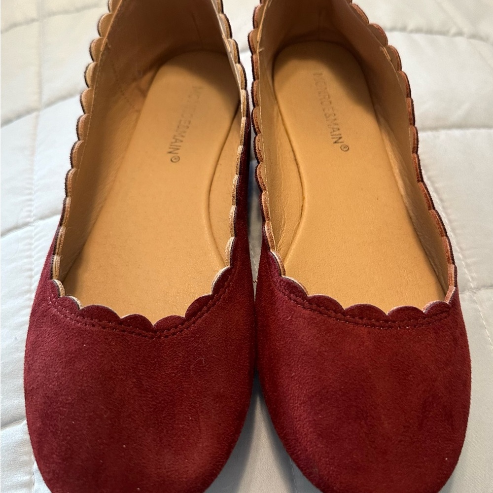Burgundy flats